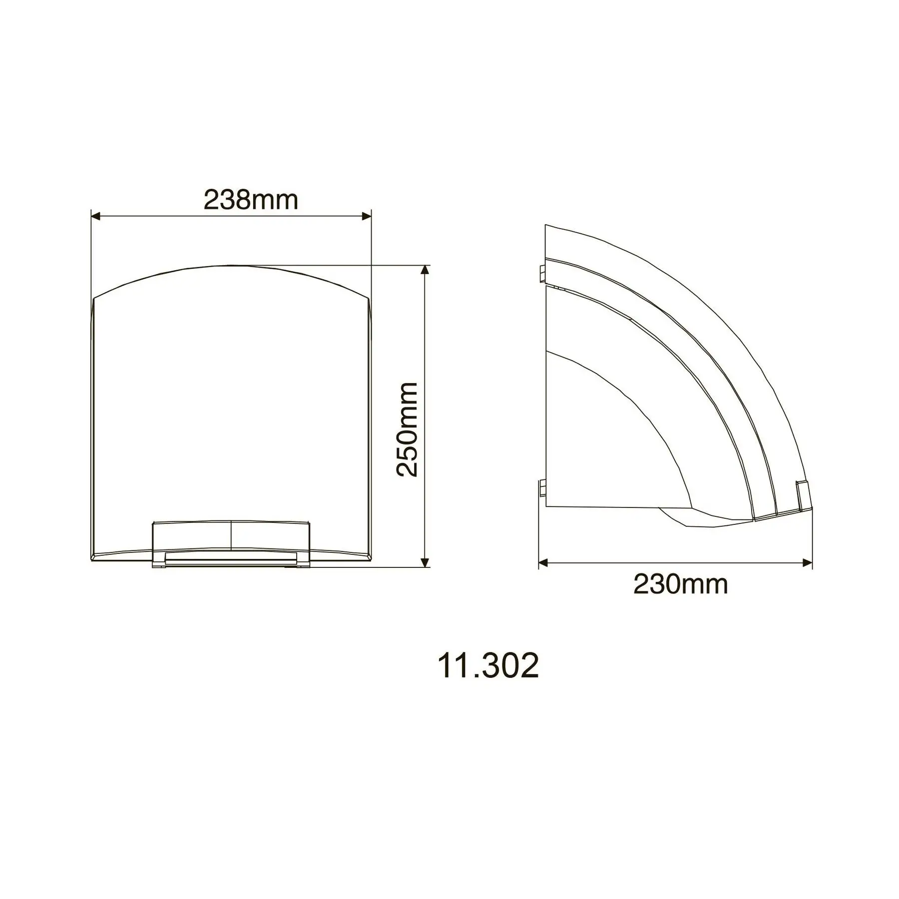 Сушилка для рук HOTEC 11.302 ABS White (GSR-000019608) - фото 4