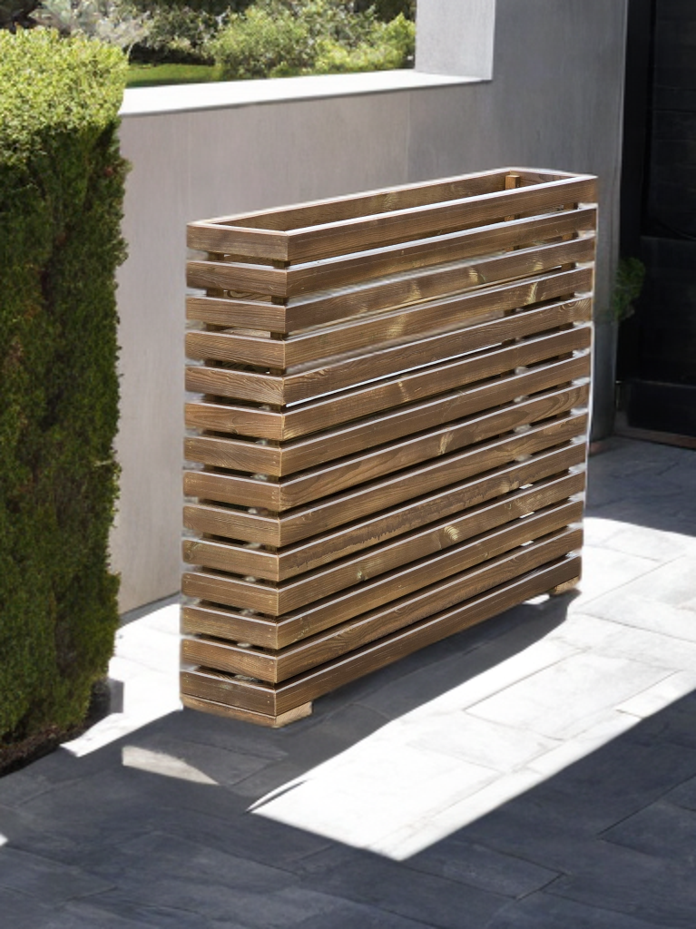 Кашпо для квітів Timber Protect з імпрегнованого дерева 120х95х23 см Коричневий