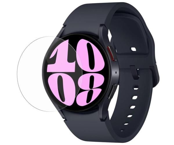 Защитное стекло HD Clear для смарт-часов Samsung Galaxy Watch6 40 мм с рамкой для поклейки