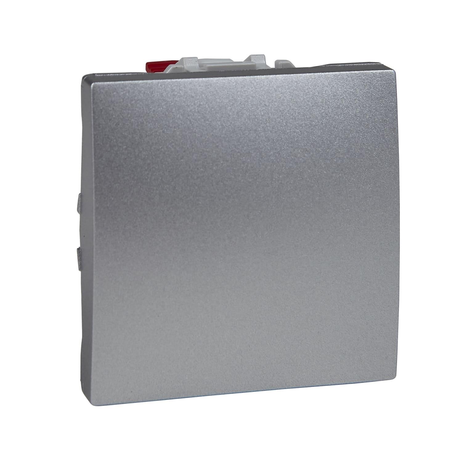 Проходной переключатель одноклавишный Schneider Electric Unica 2 модуля Алюминиевый (MGU3.203.30) Проходной переключатель одноклавишный Schneider Electric Unica 2 модуля Алюминиевый (MGU3.203.30)