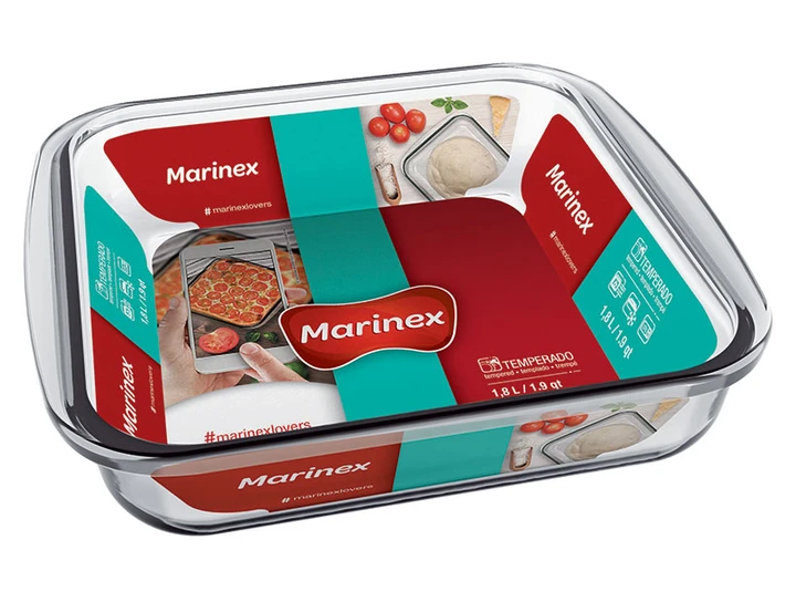 Деко квадратне Marinex з жароміцного скла квадратне 1,8 л (6222)