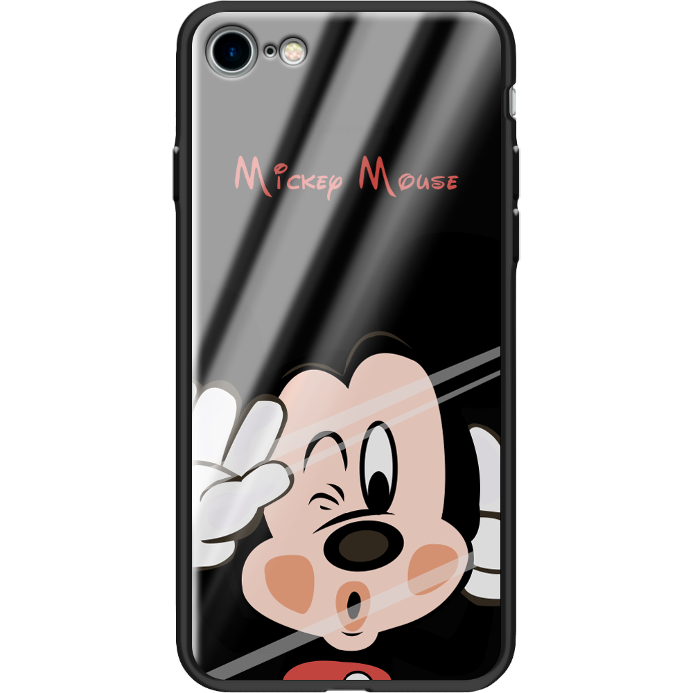 Чехол BoxFace Apple iPhone 7/8 SE  2020 Mister M Черный силикон со стеклом (26205-cc58-37543)