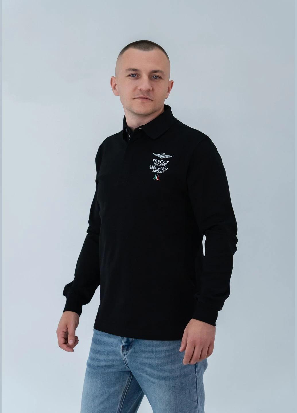 Поло мужское с длинным рукавом Aeronautica Militare Interlock AC-15146BL M