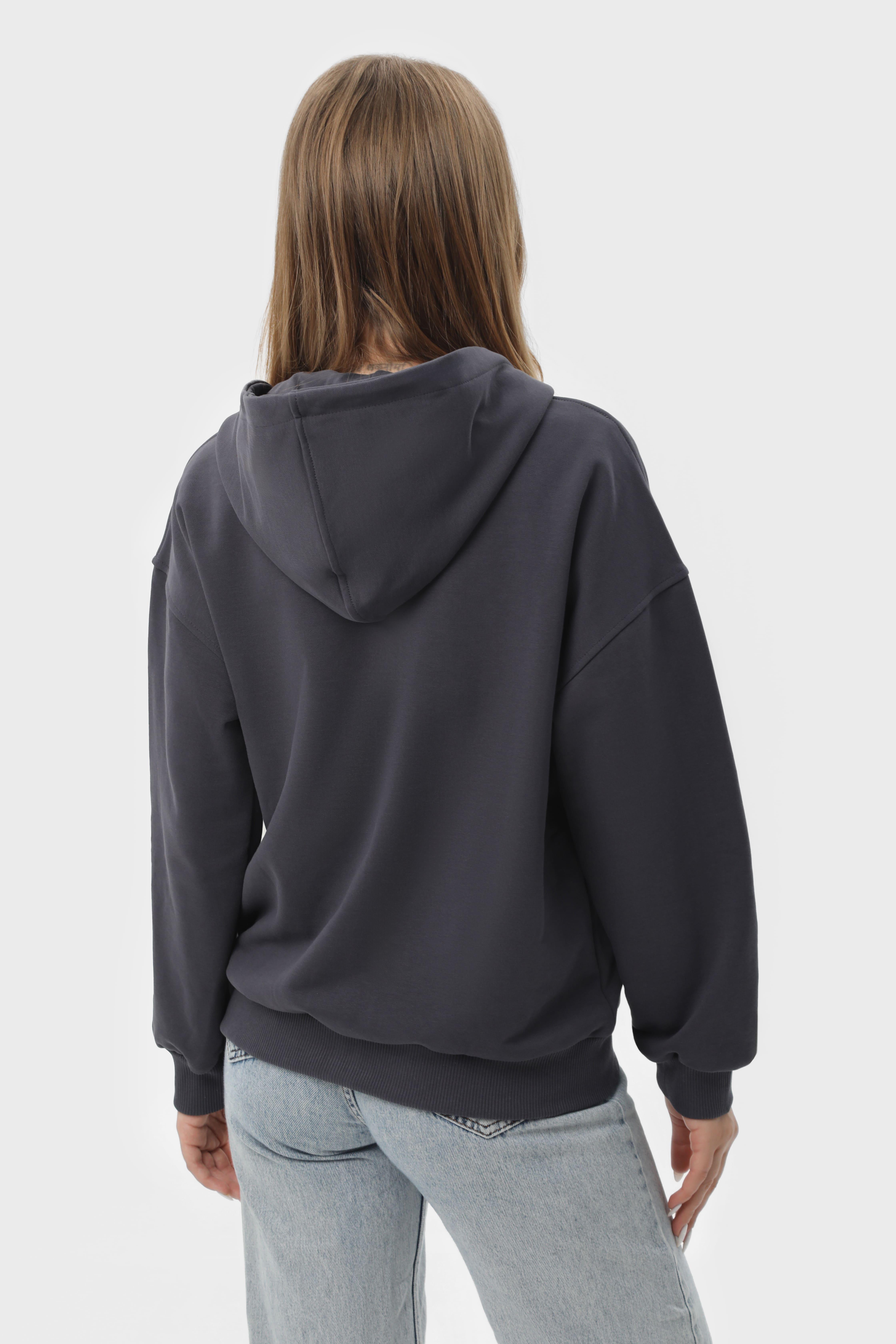 Худи на замке RAY LOSE U0409 UNISEX M Темно-серый - фото 8 Худи на замке RAY LOSE U0409 UNISEX M Темно-серый - фото 8