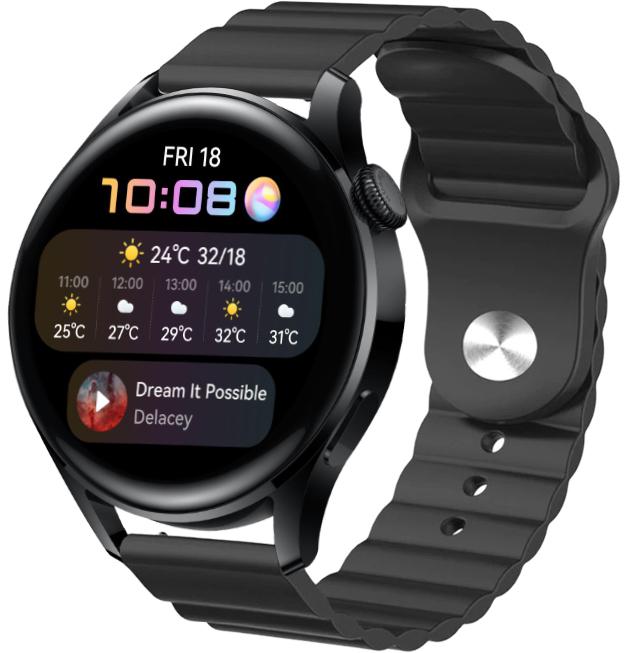 Ремешок Wave для Huawei Watch 3 Black (22574-2B)