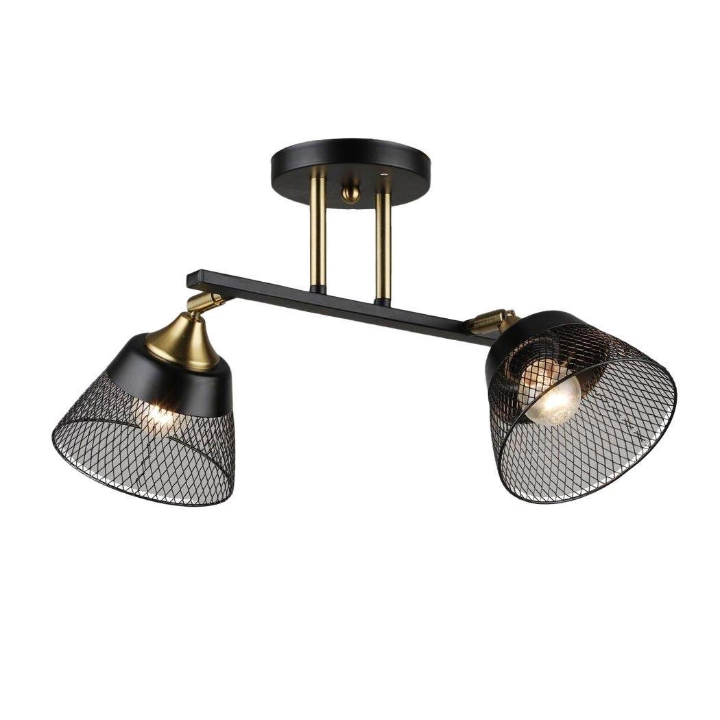 Люстра на 2 лампы Sirius В N6823/2 BK+COB Черный/Бронзовый
