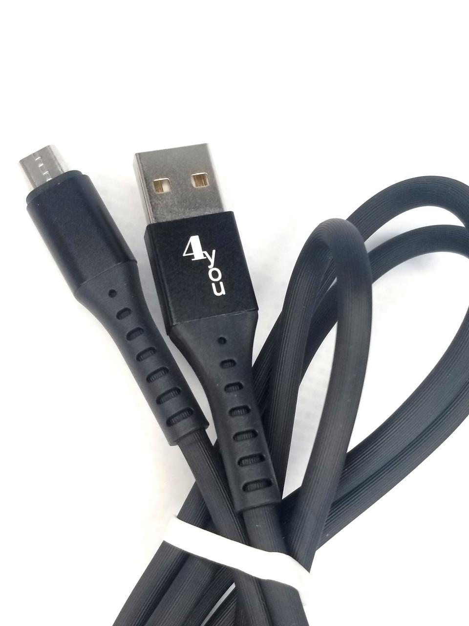 Кабель 4you USB-Micro USB Telon 2.1A Черный