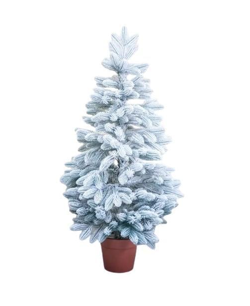 Елка искусственная литая заснеженная VIP ROYAL в горшке 0,9 м (62-75-VIP_ROYAL_snowy_0.9)