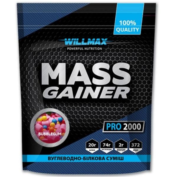 Гейнер Willmax Mass Gainer 2000 г 20 порций Bubblegum (000021899)