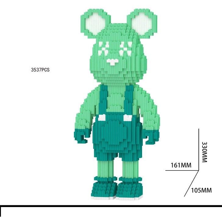 Конструктор Magic Blocks 3D Bearbrick Мишка в шортах 30 см/1180 дет. Зеленый (1000-ZB-137) - фото 2 Конструктор Magic Blocks 3D Bearbrick Мишка в шортах 30 см/1180 дет. Зеленый (1000-ZB-137) - фото 2