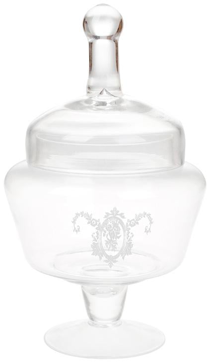 Банка для сладостей Luton стеклянная на ноге 22 см с крышкой (BD-527-500)