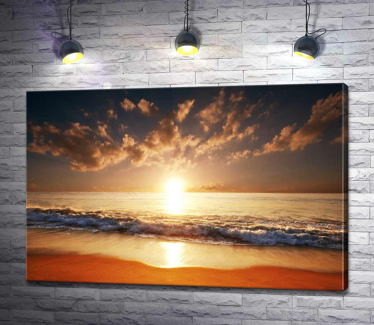 Картина ArtPoster Кремовые оттенки вечернего моря 100x66 см Модуль №1 (002714)