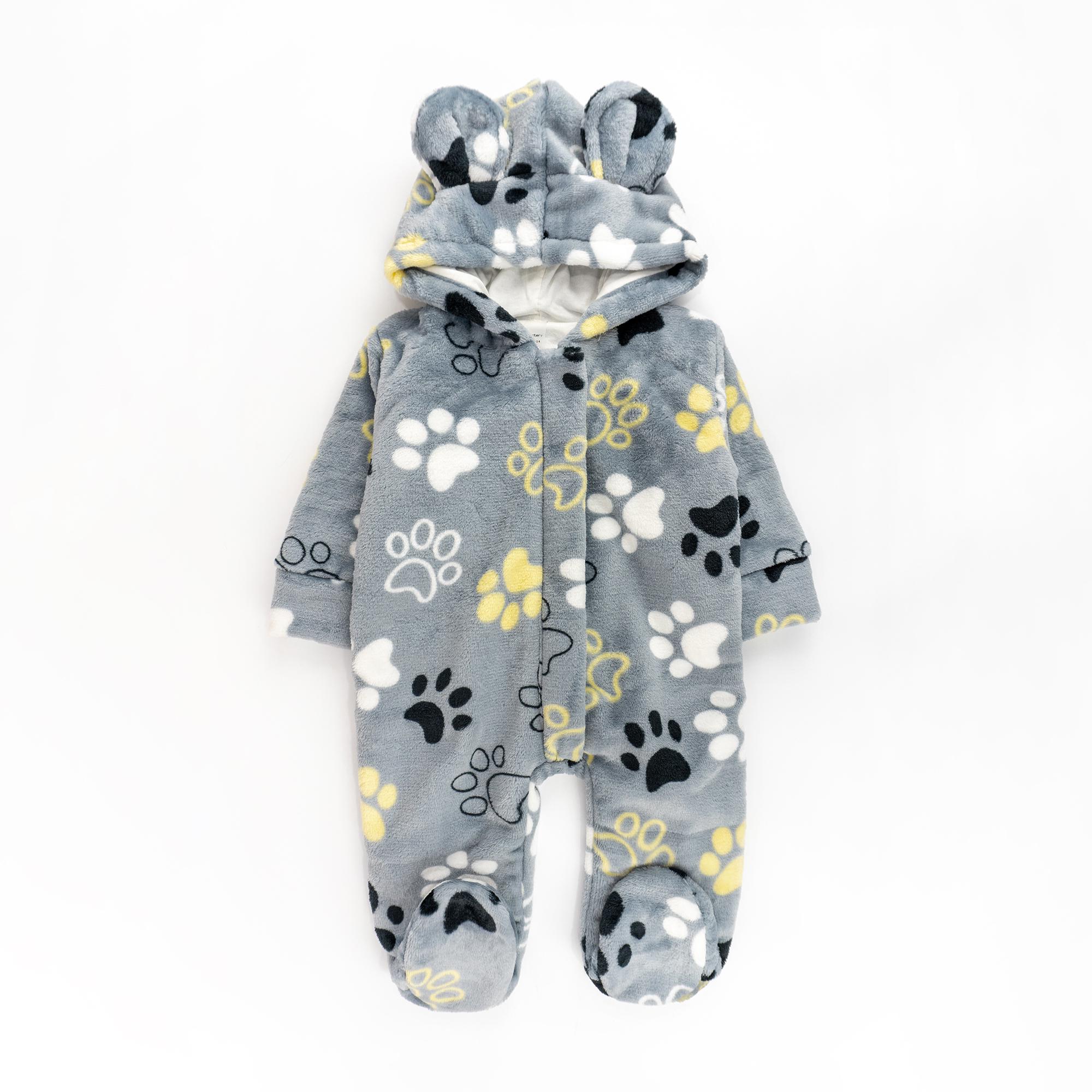 Комбинезон детский Dexter's Cute Paws теплый на молнии с капюшоном 74 см Серый (d12-20лп-ср)