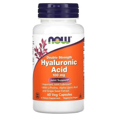 Гиалуроновая кислота NOW Hyaluronic Acid 100 мг 60 капс. (NOW-03155)