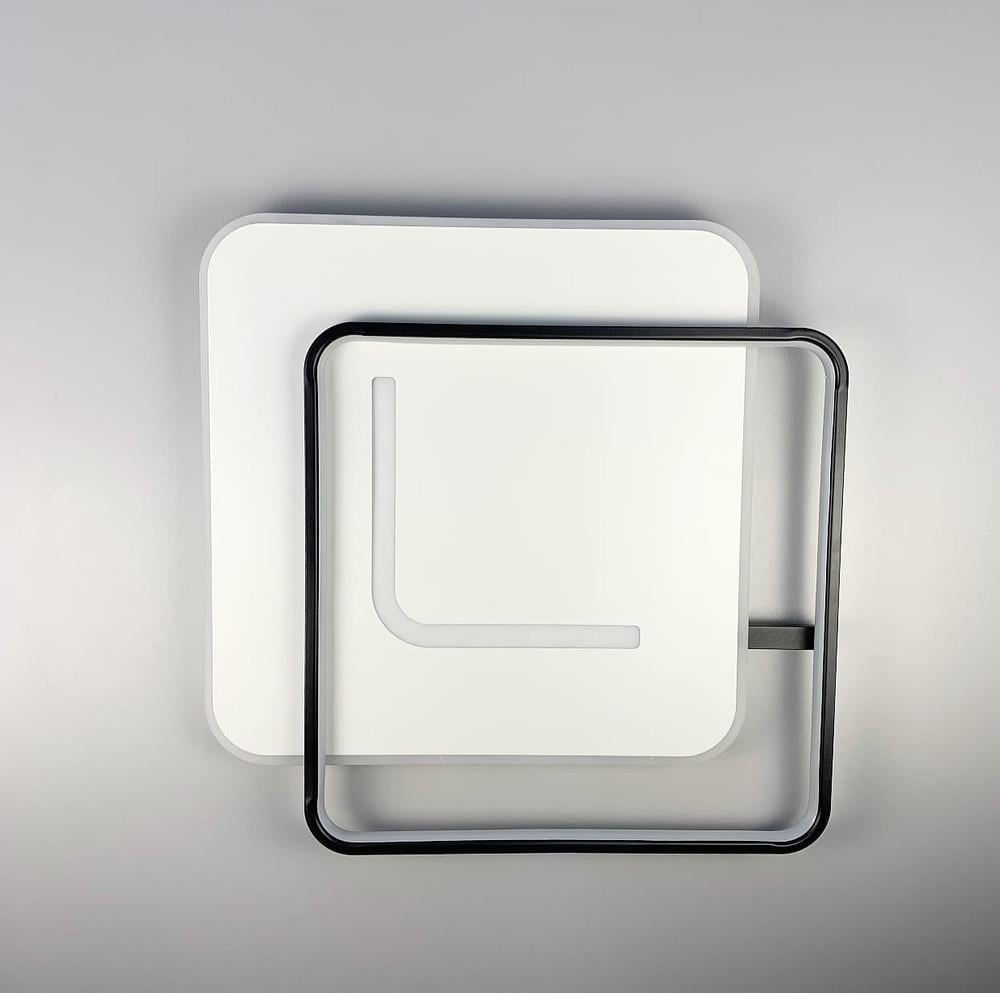 Светильник геометрический дизайнерский LED (2303-500х500 WT+BK)