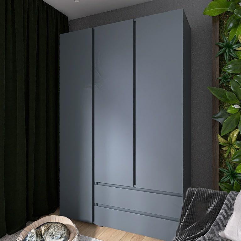 Шкаф распашной Еверест Лайт ШЛ-3 Графитовый