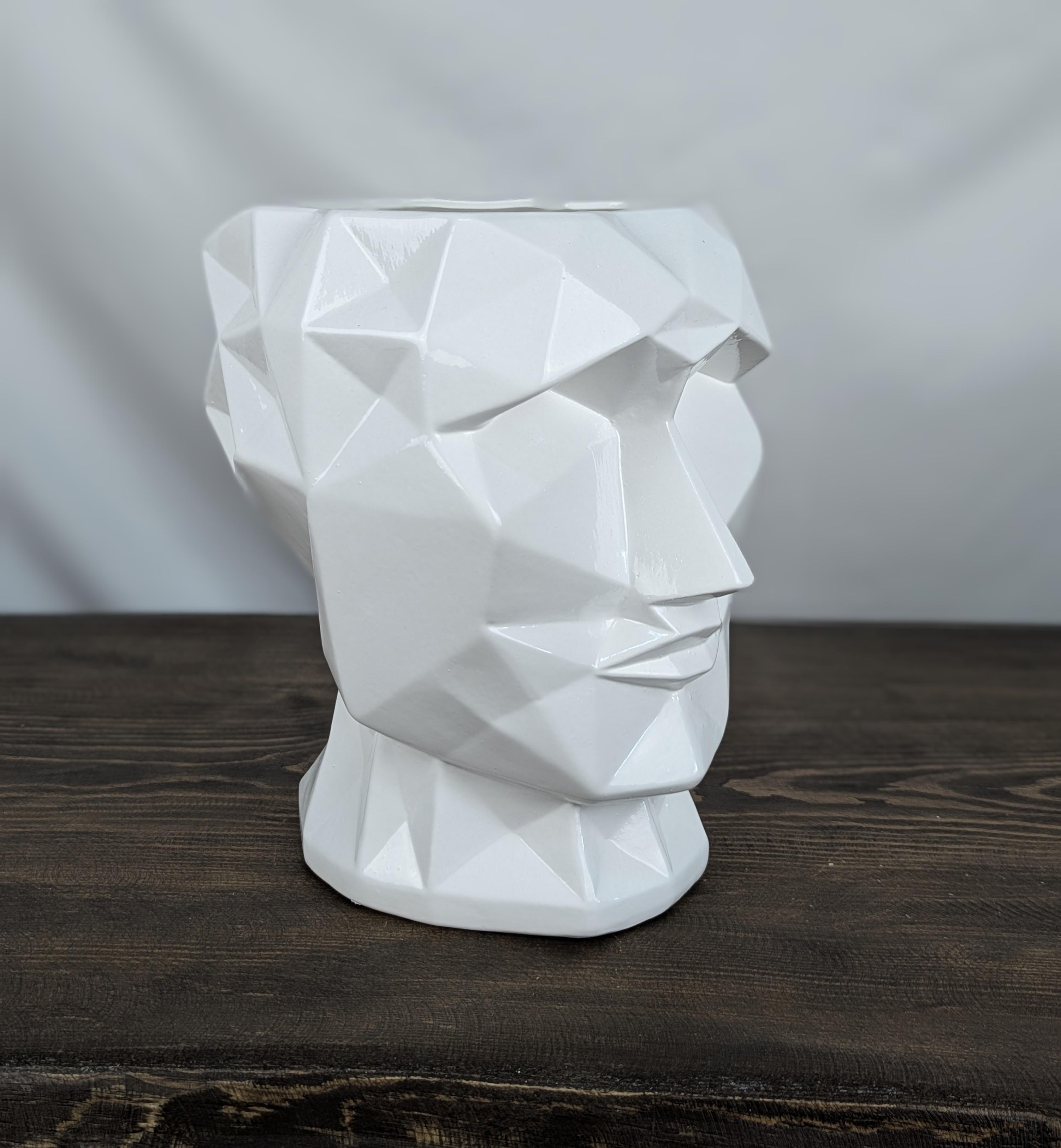 Ваза Nana Ceramics Кай глянец 30 см Белый