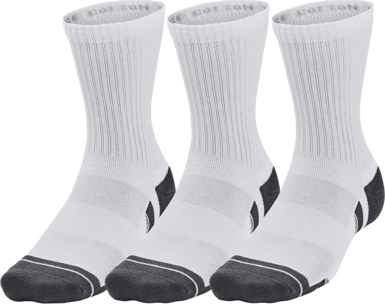 Носки Under Armour PERFORMANCE COTTON 3P MID 3 пары XL Бело-темно-серый (1379530-100)