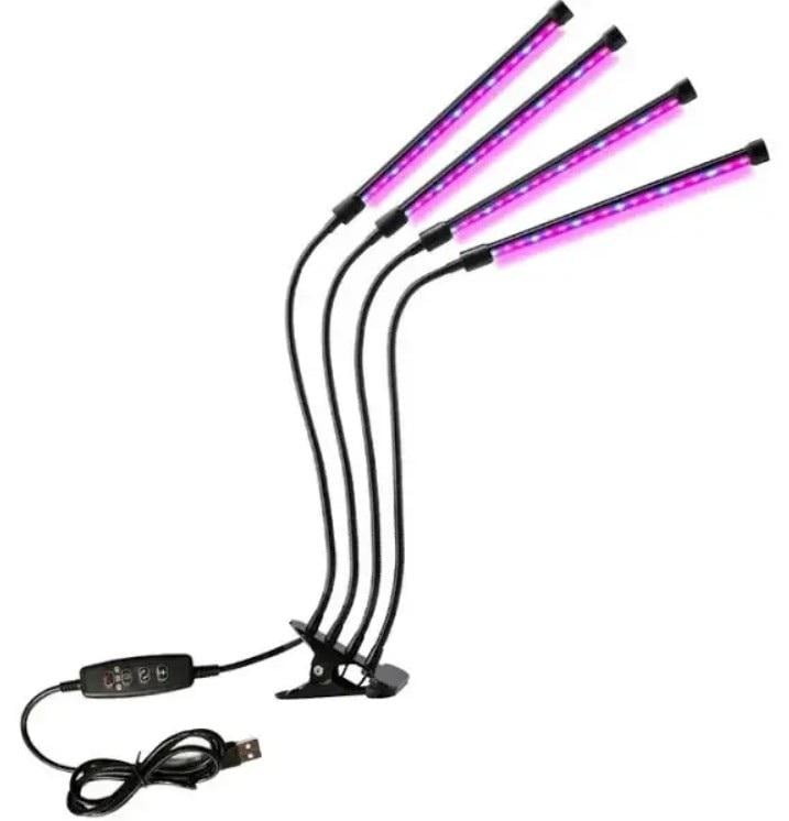 Фітолампа LED USB для росту рослин на 4 лампи (536)