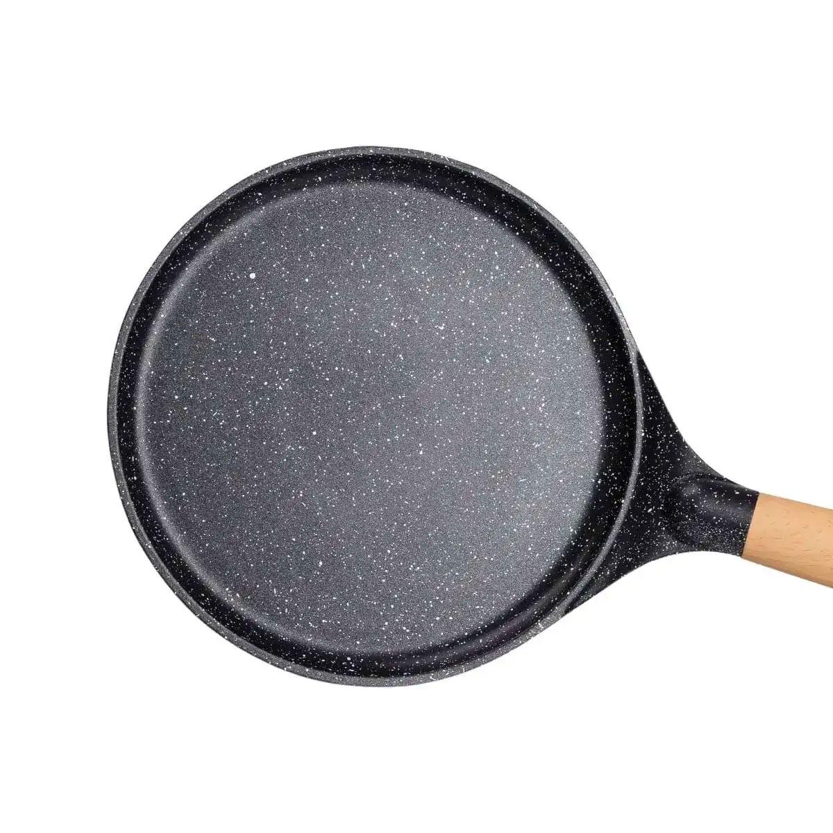 Сковорода алюмінієва для млинців MGC з мармуровим антипригарним покриттям товстим дном Ø 24 см Black - фото 4 Сковорода алюмінієва для млинців MGC з мармуровим антипригарним покриттям товстим дном Ø 24 см Black - фото 4