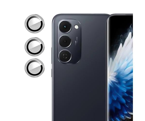 Захисне скло з рамкою CD Pattern для Tecno Spark 40 Pro+ на задню камеру Срібний