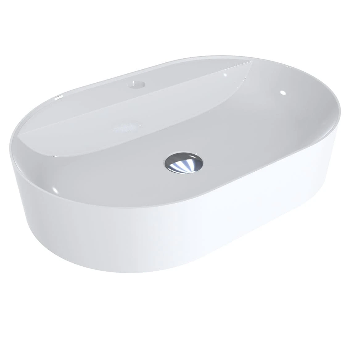 Умывальник накладной Miraggio France овальный 600x400 мм Белый (MG-0000199)