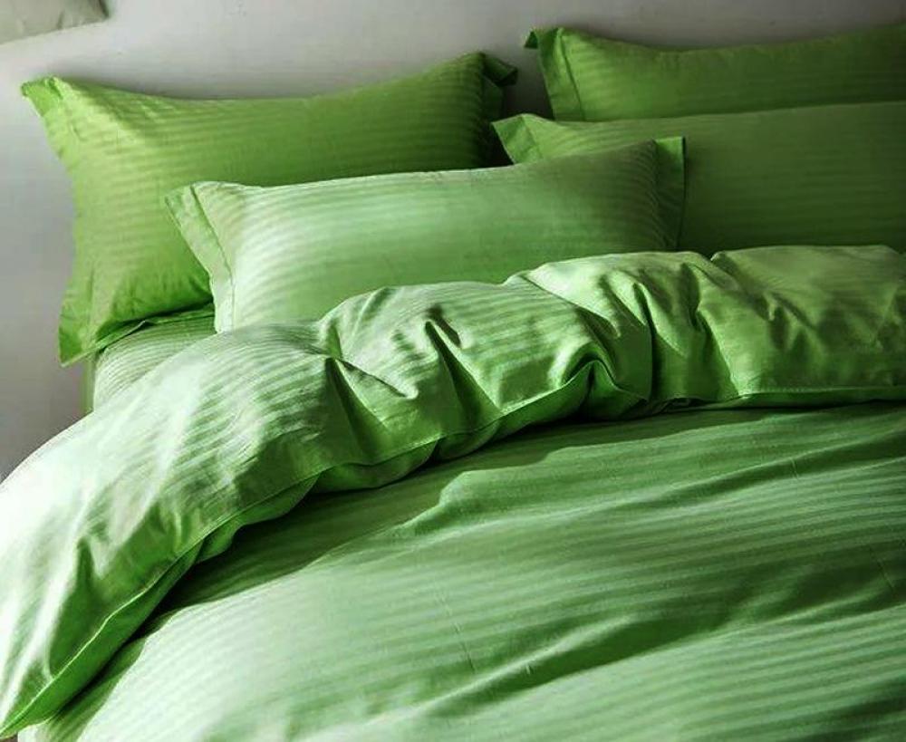 Комплект постельного белья на резинке Stripe LUX 1/1 см семейный/наволочки 50х70/70х70 см Green Grass (4055) - фото 1 Комплект постельного белья на резинке Stripe LUX 1/1 см семейный/наволочки 50х70/70х70 см Green Grass (4055) - фото 1