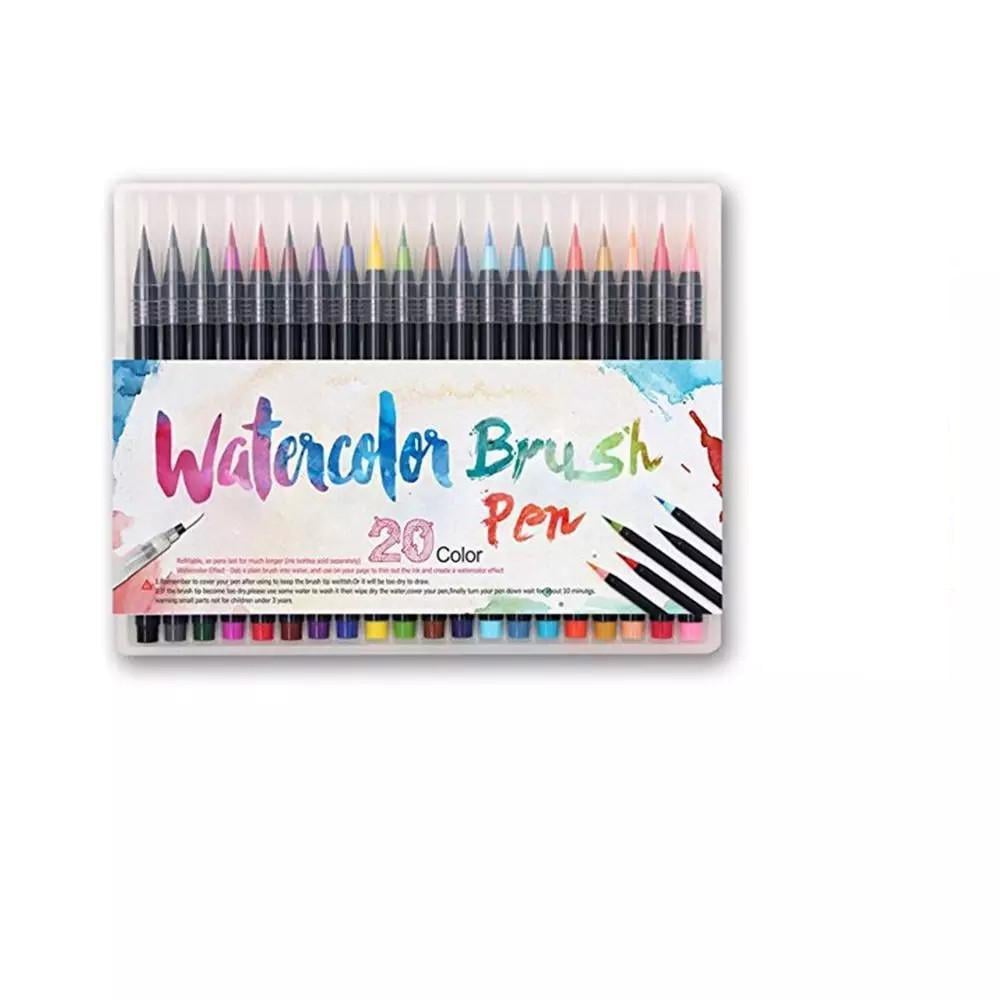 Набор акварельных фломастеров Watercolor brush pen ART SET 20 - фото 1