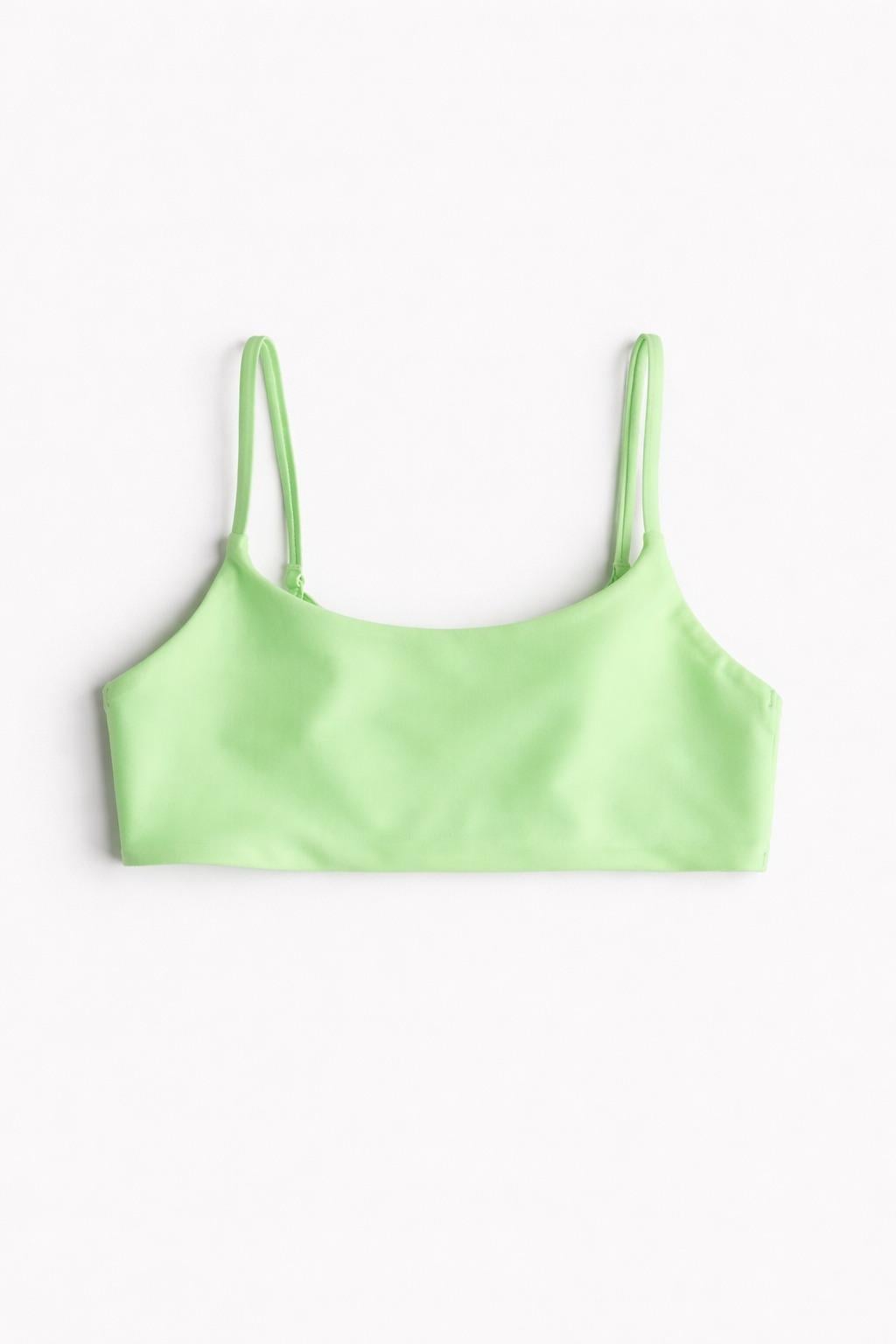 Купальный топ H&M 1051390 134-140 см Салатовый