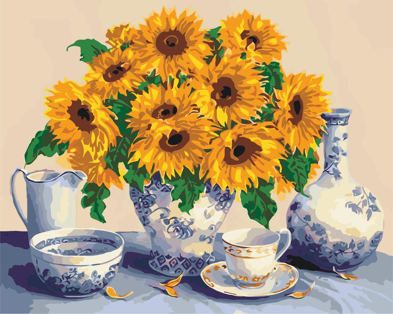 Картина по номерам Идейка Букет подсолнухов 40x50 см (skl-КНО5519)