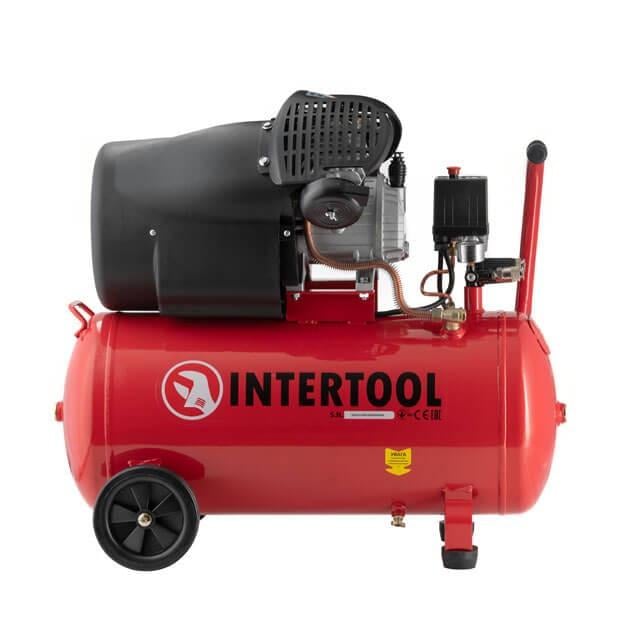 Компресор Intertool PT-0004 50 л 2230 Вт 220 В 10 aтм 354 л/хв 2 циліндри