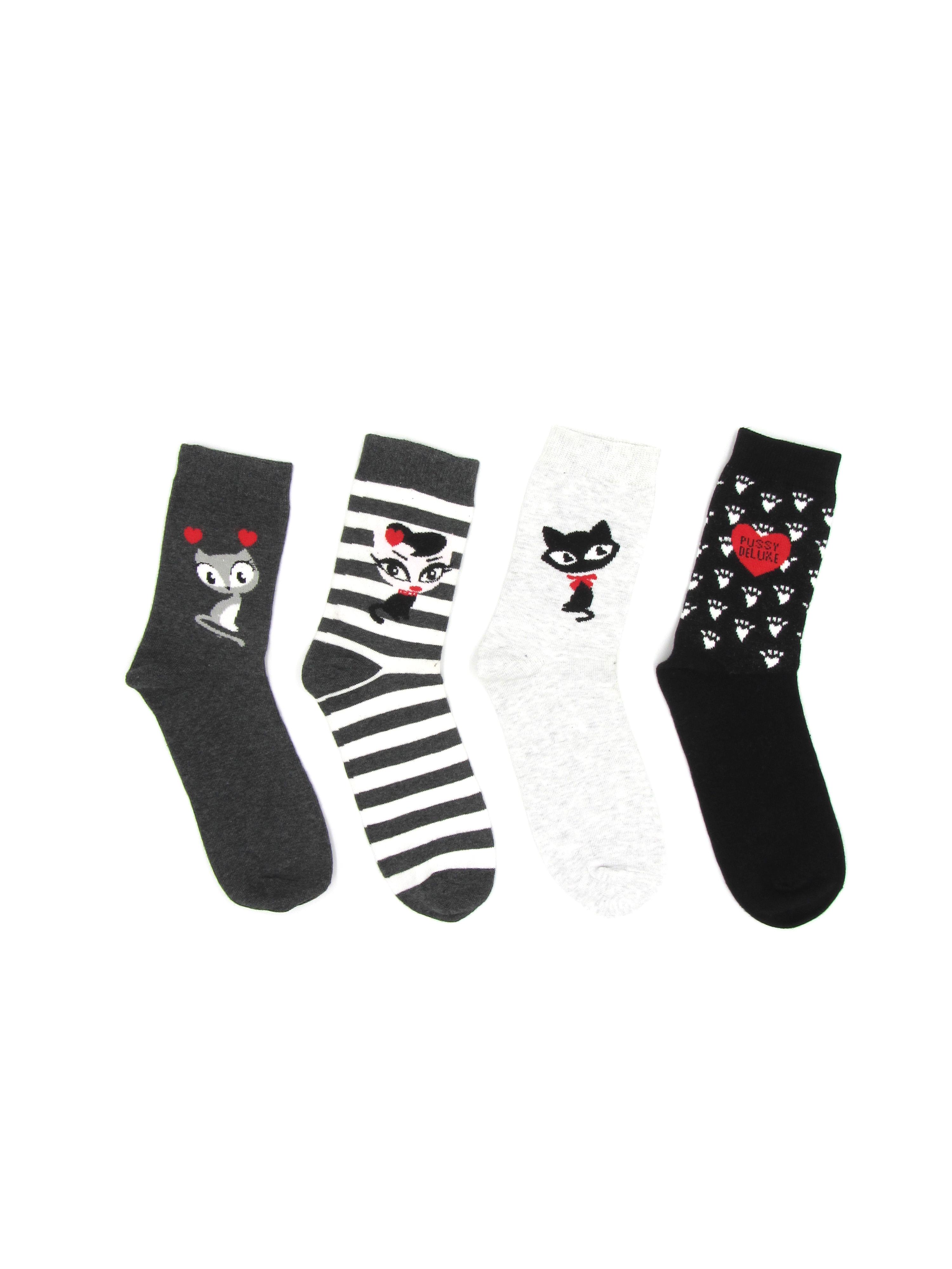 Шкарпетки C&A р. 35-38 4 шт. Білий/Сірий/Чорний (2242479840407)