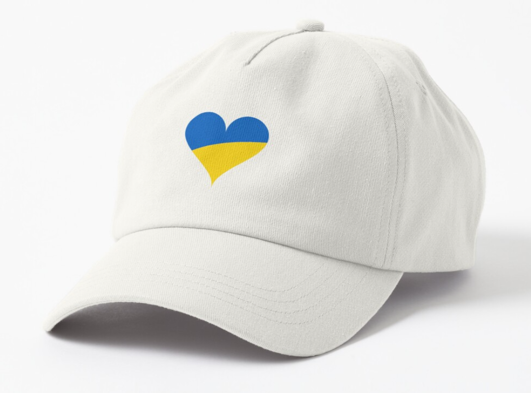 Кепка унисекс Malfini с патриотическим принтом "Украина в моем сердце" Белый (УКР203К-1668089443)