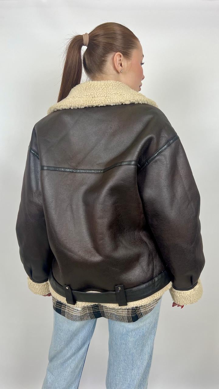 Дублянка жіноча Бренд #264-02 L Коричневий (23918493) - фото 2