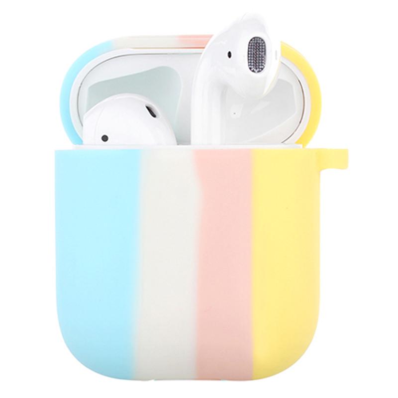 Футляр силіконовий Epik Colorfull для навушників AirPods 1/2 Блакитний/Жовтий (00000044081_1)