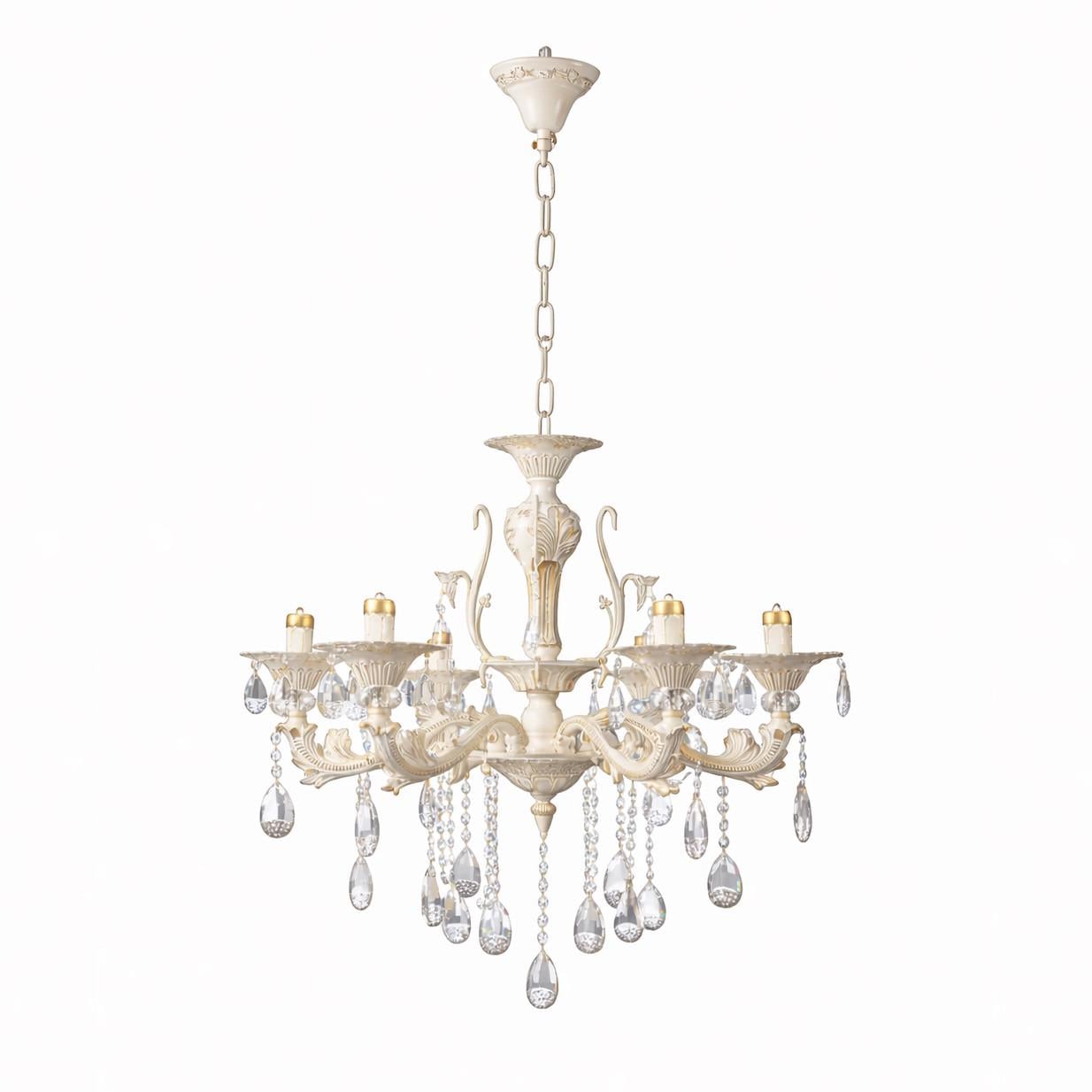 Люстра класична Svet 4540/3 CR7721/6 LWG Білий/Патина (32695506)