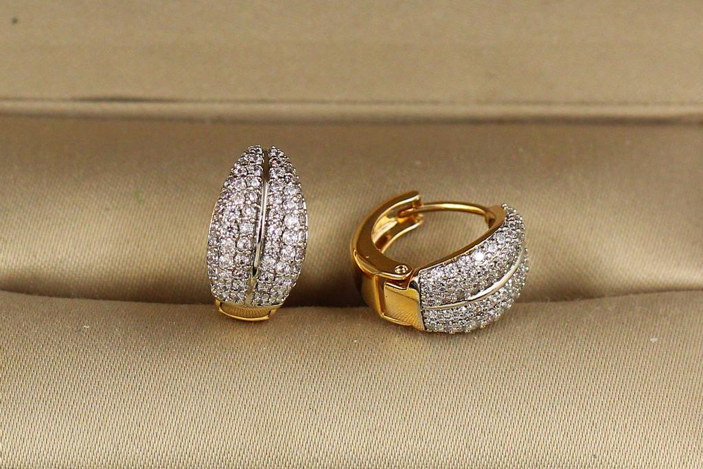 Серьги Xuping Jewelry Абби с родием 1,3 см Золотистый (33540014)