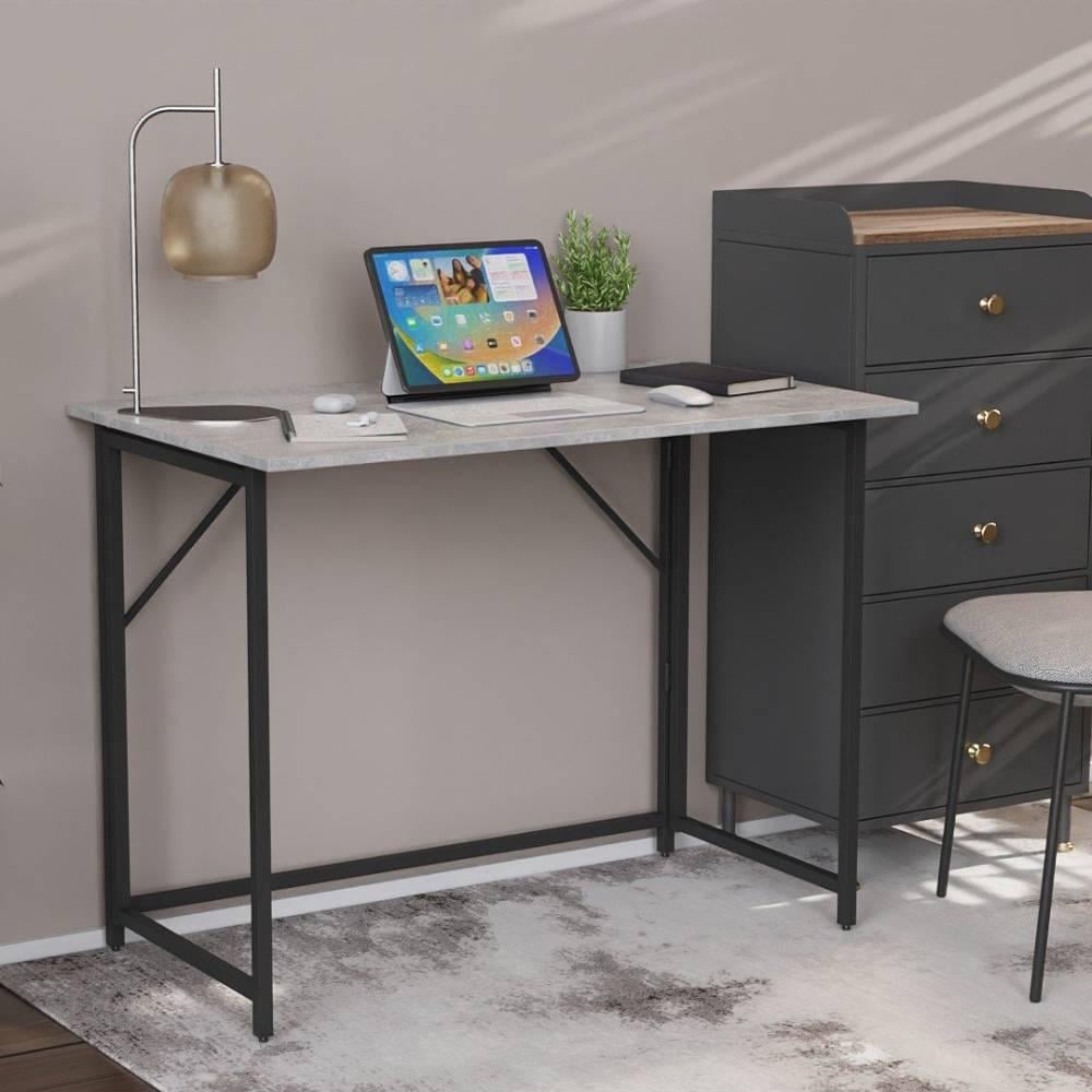 Стол раскладной Ferrum-decor Морис металл/ДСП 16 мм 750x1000x600 мм Черный/Бетон (FRD-104675) Стол раскладной Ferrum-decor Морис металл/ДСП 16 мм 750x1000x600 мм Черный/Бетон (FRD-104675)