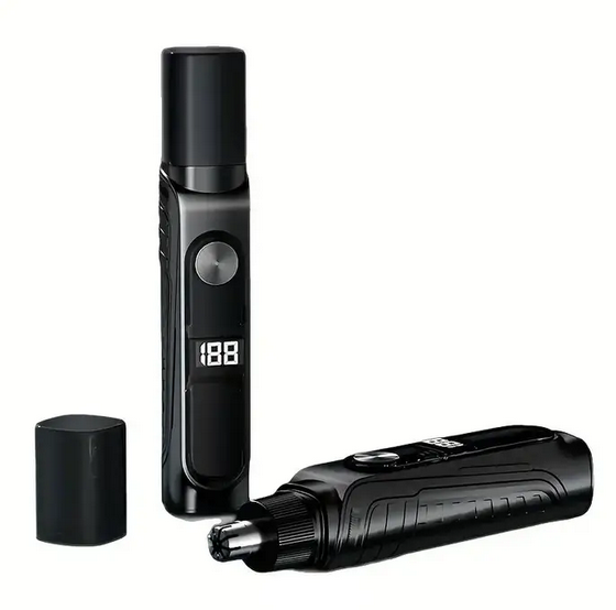 Триммер для носа и ушей с аккумулятором LED дисплеем ST-001 Черный