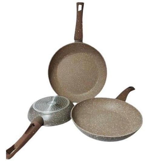 Набор сковородок Rainberg RB-759 мраморное покрытие 20/24/28 см 3 пр. Бежевый (1787358049)