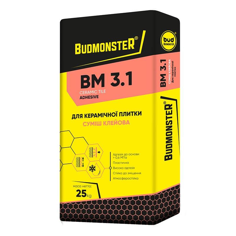 Клей для керамической плитки BudmonsteR BM 3,1 25 кг (86998)