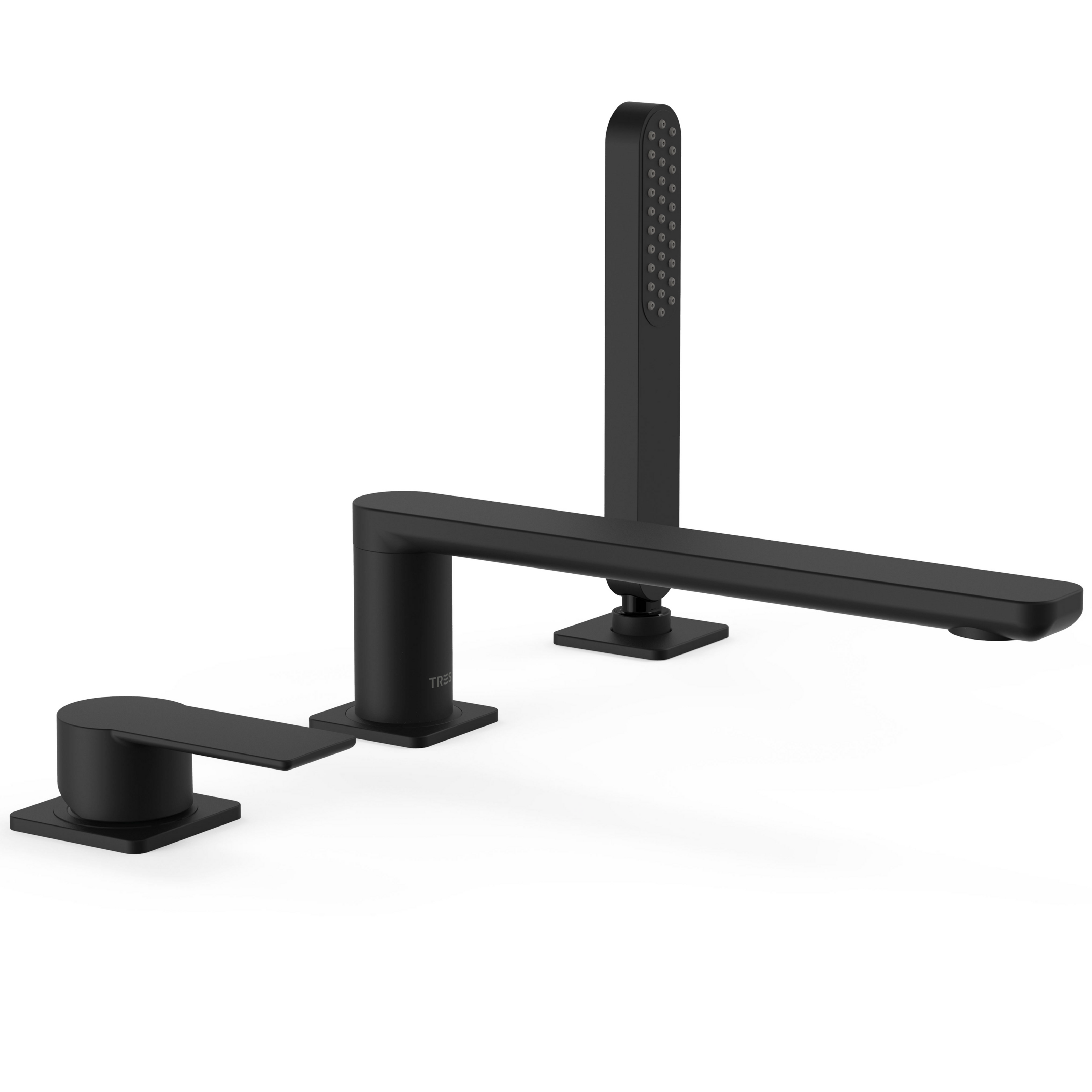 Змішувач на борт ванни Tres Loft 20016201NM на три отвори Чорний (147791)