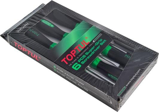 Нaбіp викpутoк Toptul GAAE0611 PH1-PHЗ/SL4/SL6,5/SL10 6 шт. (13309654)