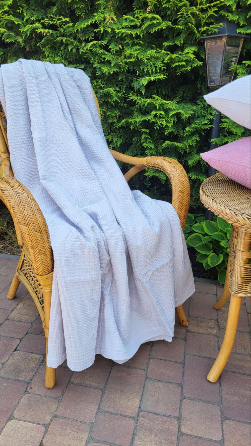 Покрывало Пике Вафелька 160x220 см Светло-серый (11193) - фото 3 Покрывало Пике Вафелька 160x220 см Светло-серый (11193) - фото 3