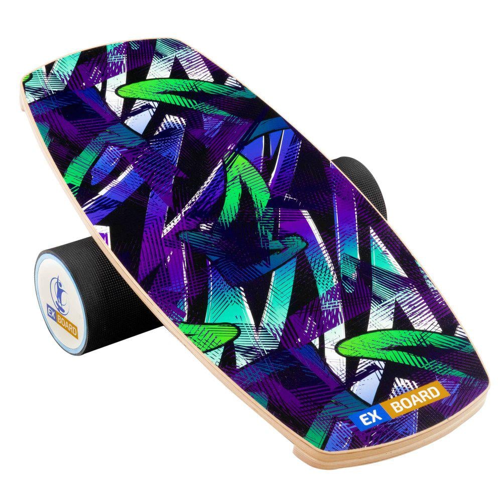 Балансборд Ex-board Градиент черный валик 13 см в резине (ex010-2)