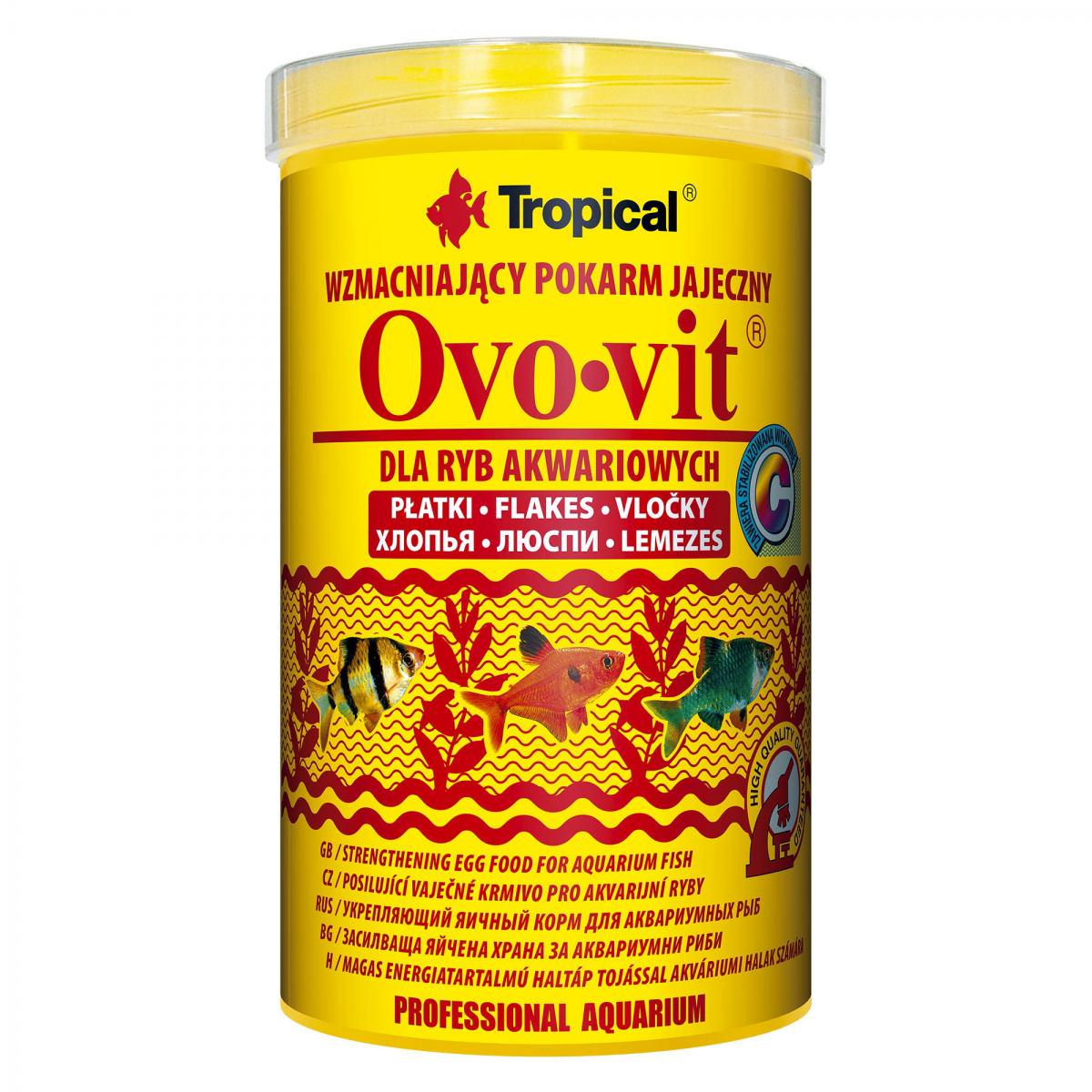 Корм Tropical Ovo-Vit хлопья для всех аквариумных рыб 1 л 200 г (77036) - фото 1