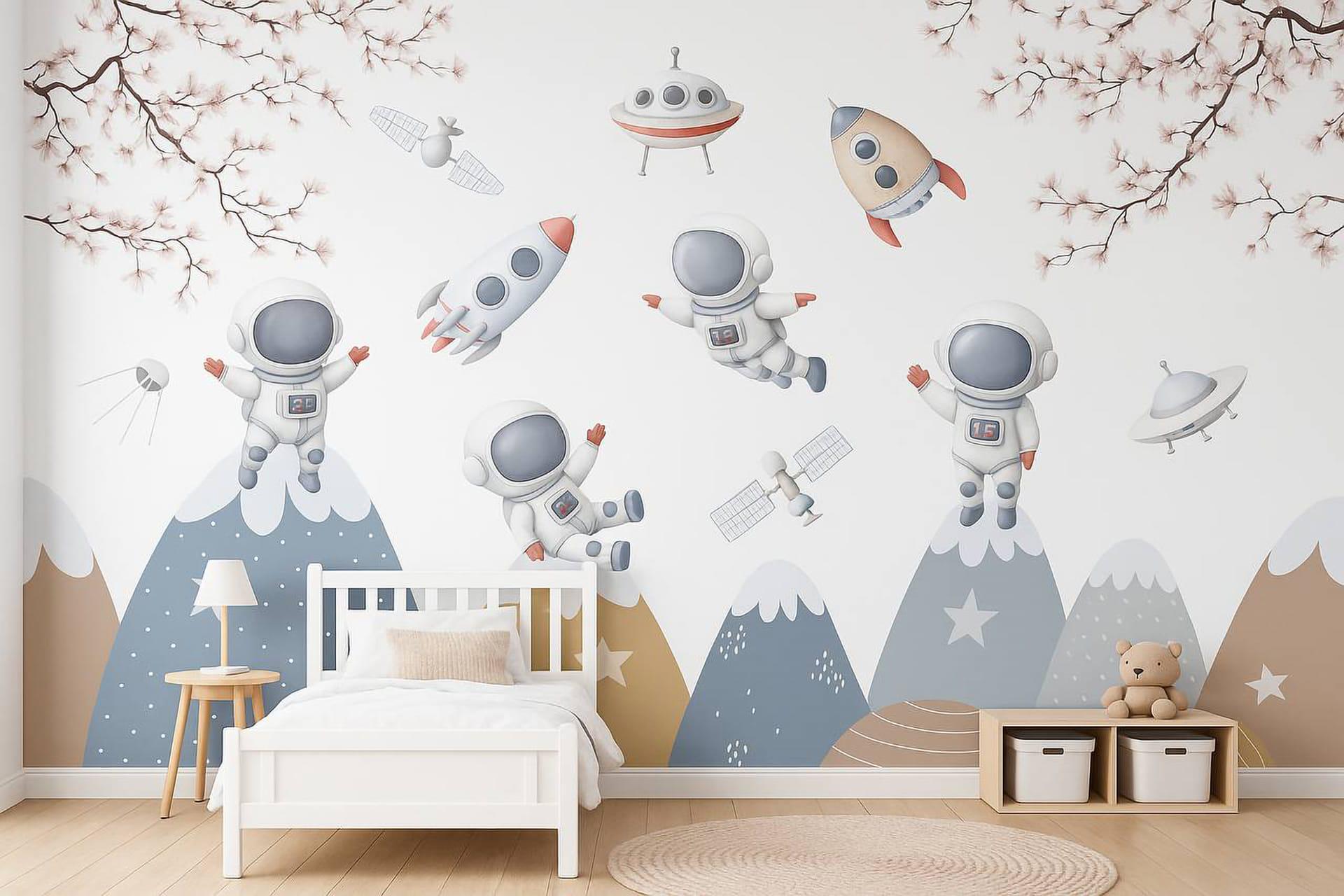 Фотообои флизелиновые Styleo Print-walls Космонавты в горах 0167 400х250 см (Pw-0167/4)