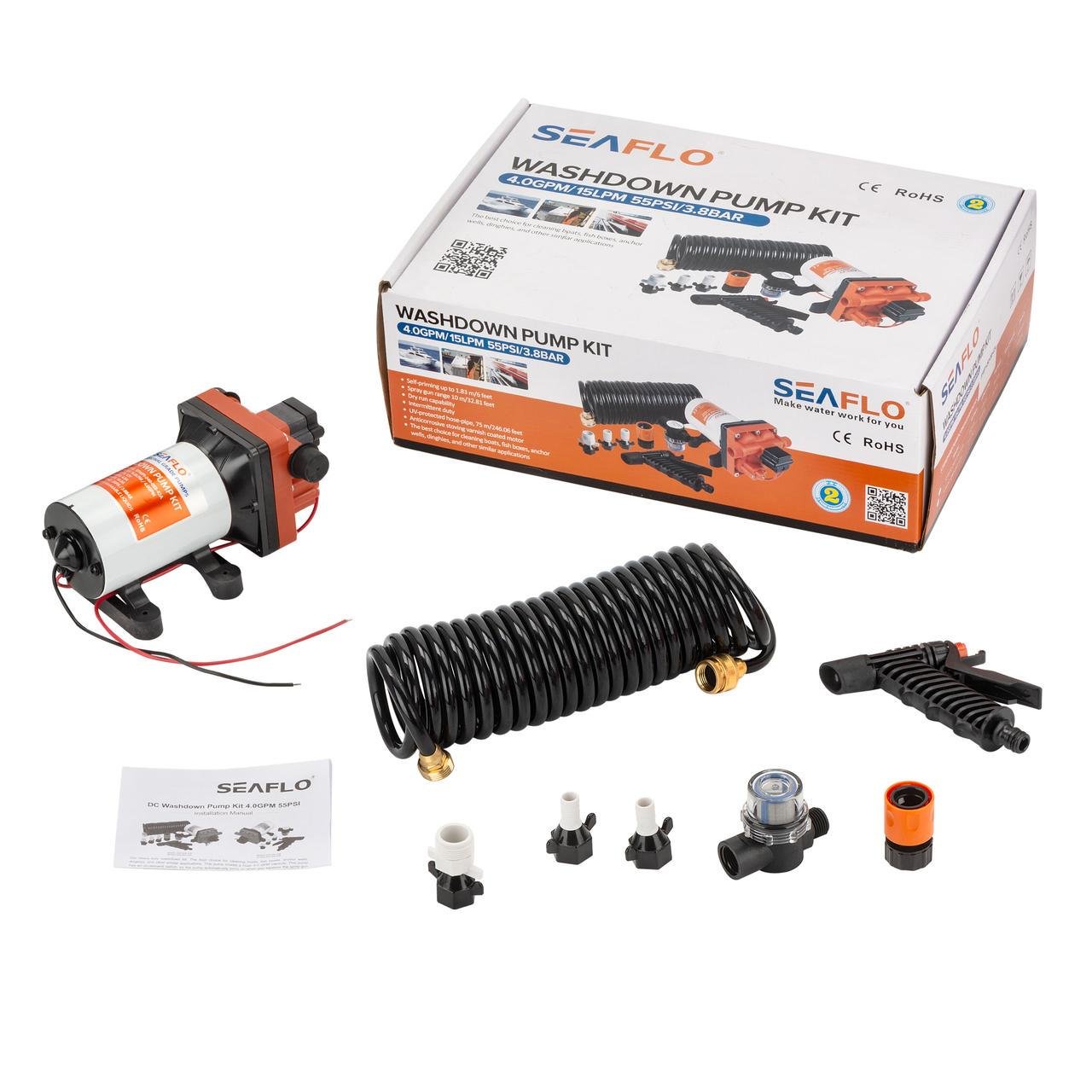 Мийний комплект SEAFLO 11,6 л/хв 70PSI для човнів/катерів і яхт (29342102)