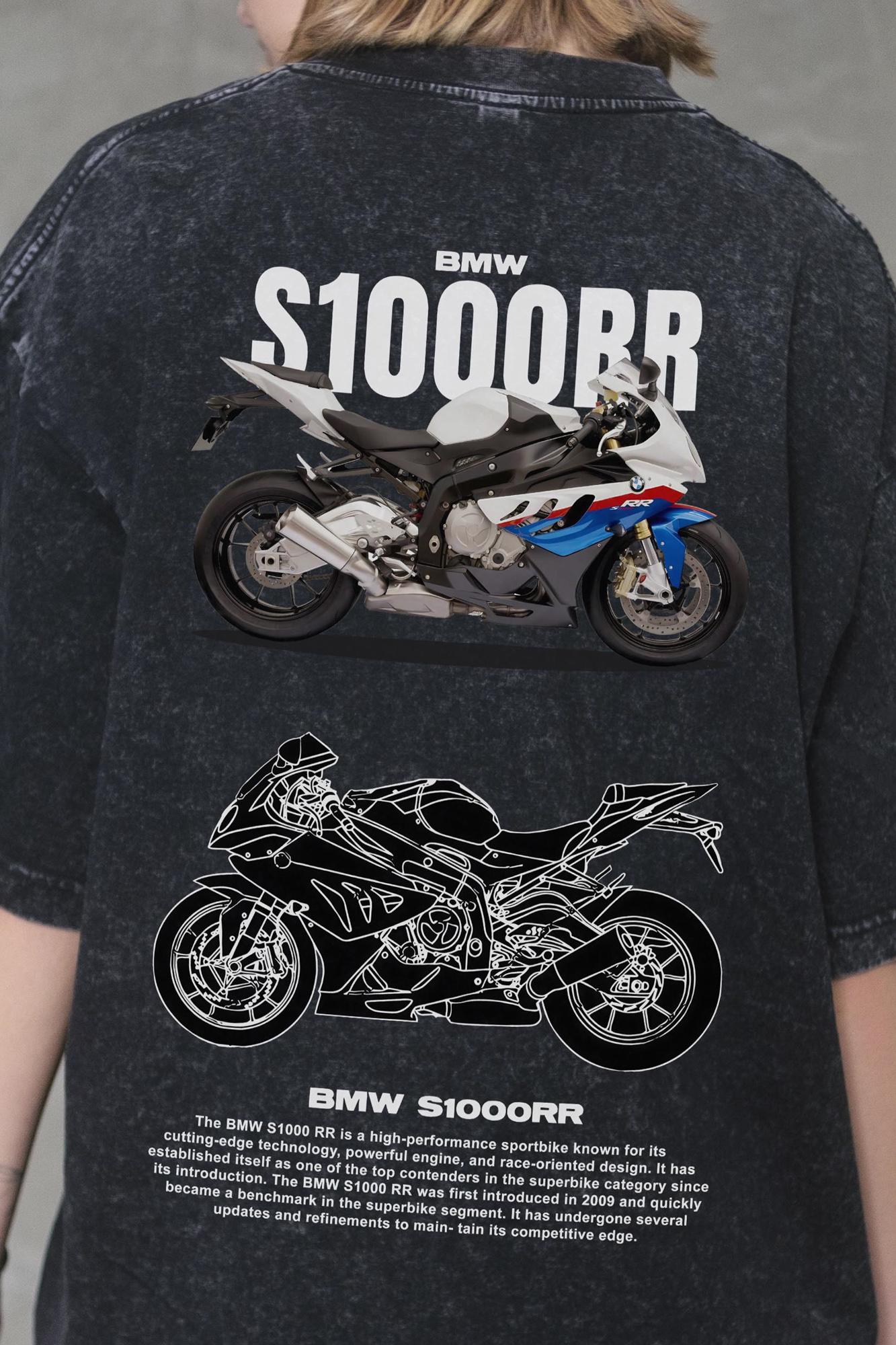 Футболка оверсайз Without Washed S1000RR S/M Black (S/M8056380 8056381) - фото 6