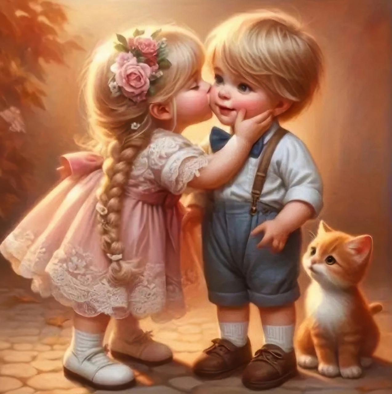 Алмазная мозаика Dream Toys Поцелуй 20х20 см (2987256616)
